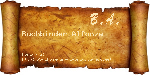 Buchbinder Alfonza névjegykártya